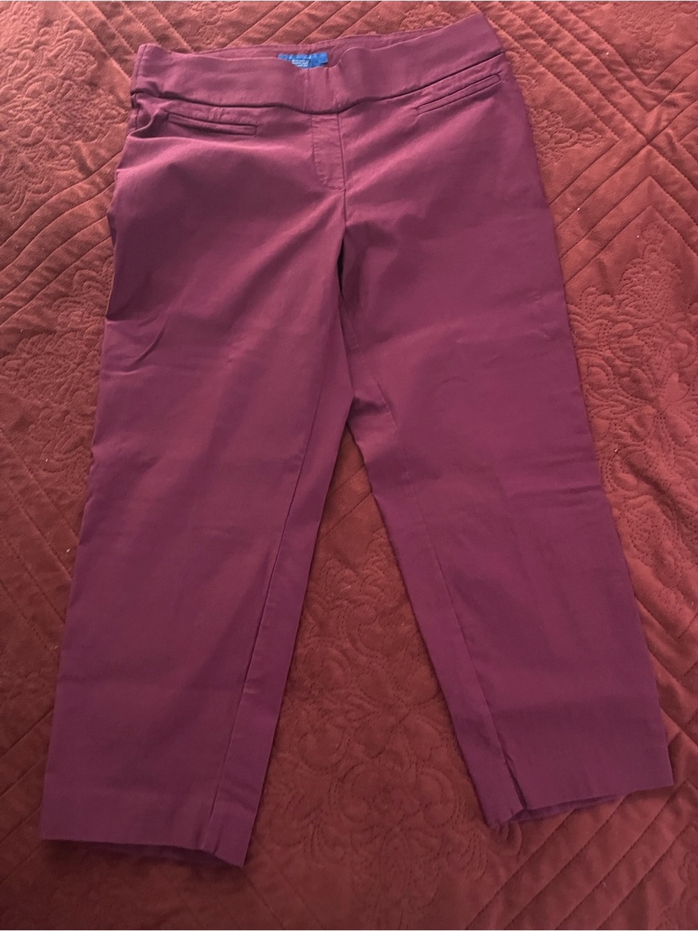 Apt. 9 Burgundy Stretch Capris